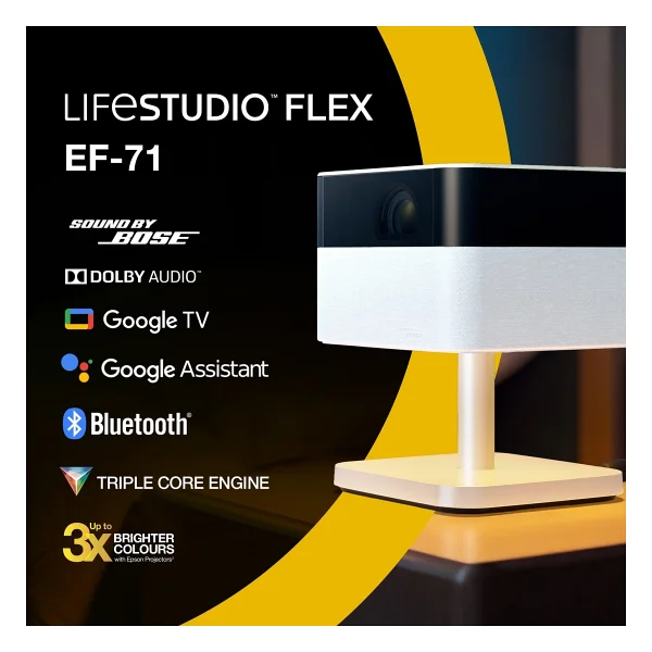 Epson Lifestudio Flex EF-71 700 Lümen Full HD Wi-Fi Taşınabilir LED Projeksiyon Cihazı - Görsel 5