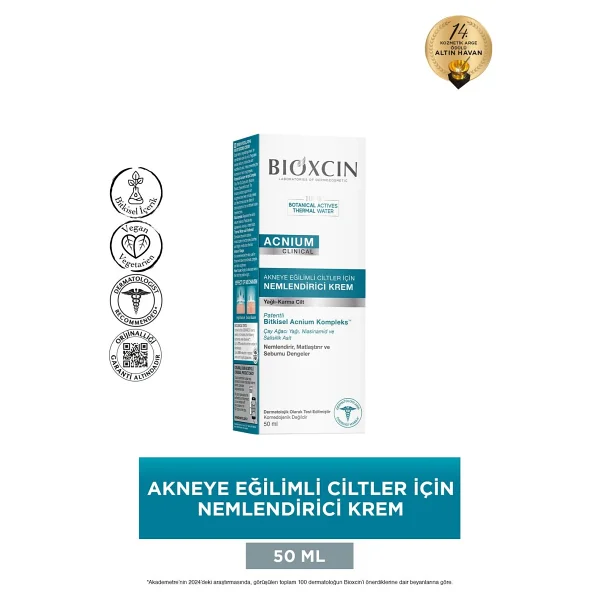 Bioxcin Acnium Sebum Dengeleyici ve Nemlendirici Krem 50 ML - Görsel 7