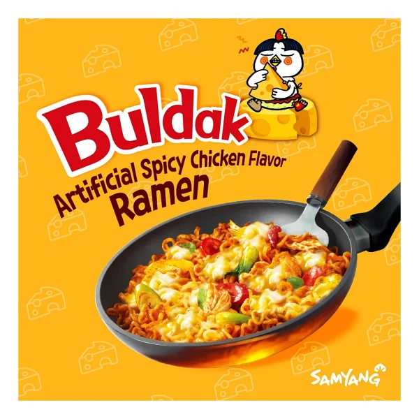 Samyang Buldak Cheese Ramen Noodle 140 gr - Görsel 3