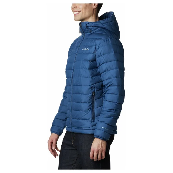 Columbia Powder Lite WO1151-452 Kapüşonlu Mavi Erkek Şişme Mont - Görsel 3