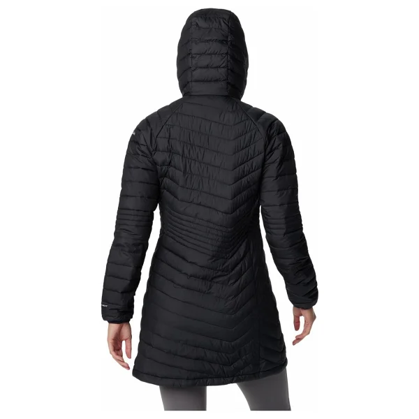 Columbia Powder Lite Mid WK0034-011 Kapüşonlu Siyah Kadın Şişme Mont - Görsel 2