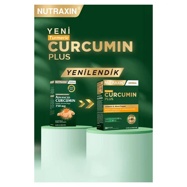 Nutraxin Curcumin Plus 30 Softgel - Vitamin D, Karabiber Içeren Takviye Edici Gıda - Görsel 5