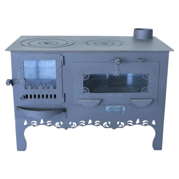 Şehzade Camlı Altaş Kuzine Soba 4 Mm Çok Amaçlı Bahçe Tipi Kuzine Soba Özel El Yapımı Soba - Görsel 4