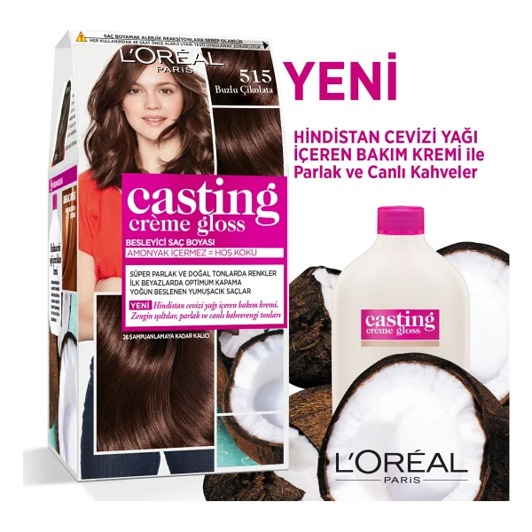 L'Oreal Paris Casting Creme Gloss 515 Buzlu Çikolata Saç Boyası - Görsel 2
