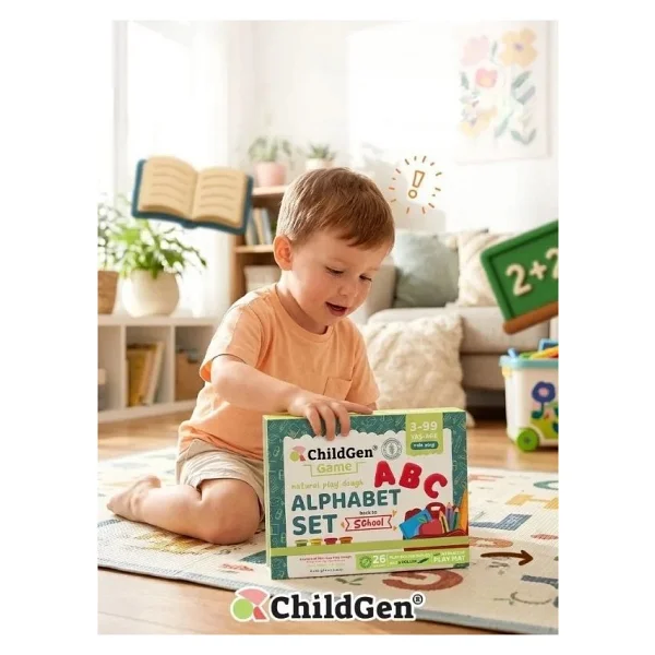 ChildGen Alfabe Sahneli Oyun Hamuru Kutusu - Görsel 10