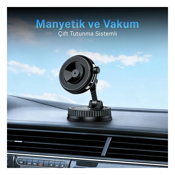 Bix TCH06 MagSafe Vakumlu Manyetik Araç Telefon Tutucu - Görsel 7