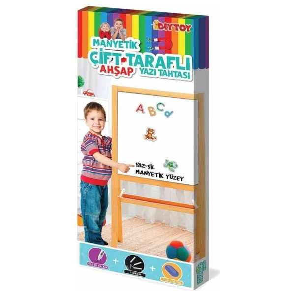 Nessi World 2195 Ayaklı Çift Taraflı Manyetik Ahşap Yazı Tahtası - Görsel 2