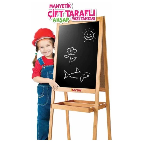 Nessi World 2195 Ayaklı Çift Taraflı Manyetik Ahşap Yazı Tahtası - Görsel 4