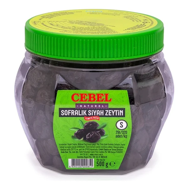 Cebel S (291-320) 500 gr Siyah Zeytin - Görsel 2
