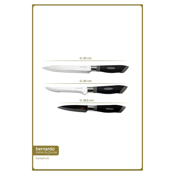 Bernardo Blade 3 Parça Gurme Fileto Seti - Görsel 4