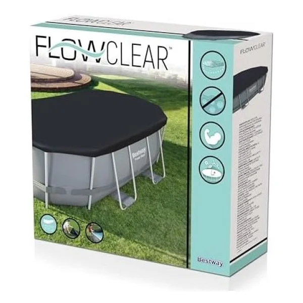 Flowclear Pvc Branda, Gri, Power Steel Havuz Için - Option-1 - Adaçayı Yeşili - Görsel 3