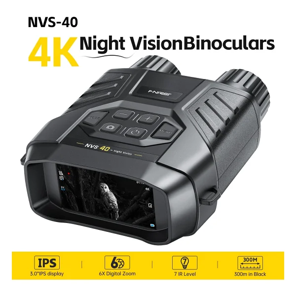 Fnirsi Nvs-40 4K Hd Gece Görüşlü Dürbün Kızılötesi 6x Dijital Zoom - Görsel 6