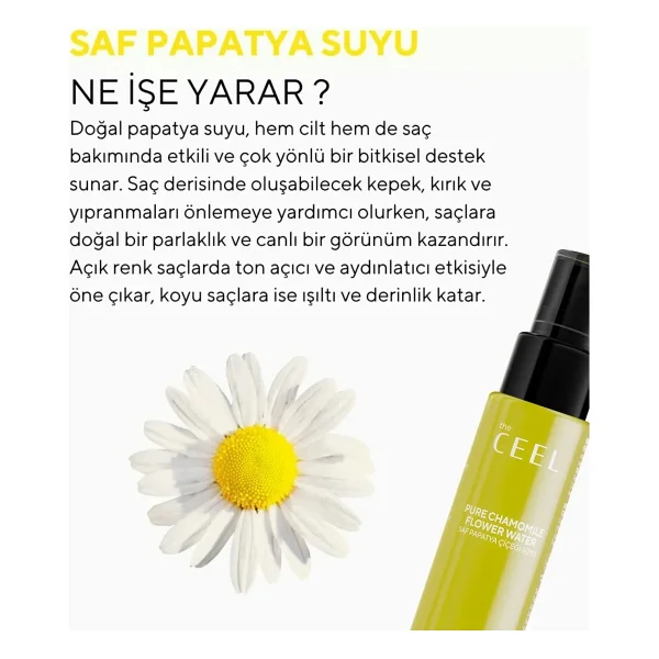 The Ceel Saf Papatya Suyu 100 ml Saç Toniği - Görsel 5