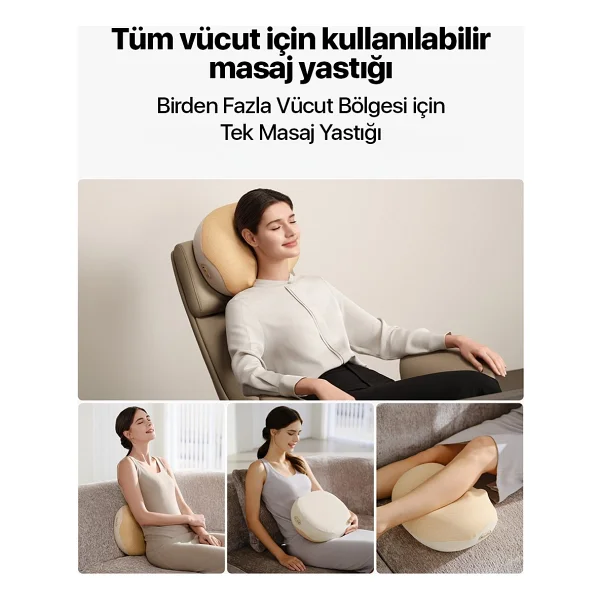 SKG 8511 Presso Kablosuz Memory Foam Masaj Yastığı Profesyonel 3D Yoğurma Teknolojisi 4 Masaj Modu Geniş Alanlı Isı Terapisi Boyun, Omuz, Bel ve Bacak Kullanımı - Görsel 6