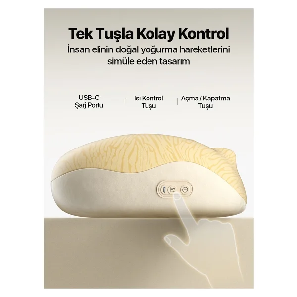 SKG 8511 Presso Kablosuz Memory Foam Masaj Yastığı Profesyonel 3D Yoğurma Teknolojisi 4 Masaj Modu Geniş Alanlı Isı Terapisi Boyun, Omuz, Bel ve Bacak Kullanımı - Görsel 8
