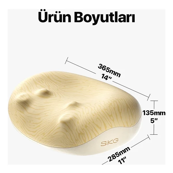 SKG 8511 Presso Kablosuz Memory Foam Masaj Yastığı Profesyonel 3D Yoğurma Teknolojisi 4 Masaj Modu Geniş Alanlı Isı Terapisi Boyun, Omuz, Bel ve Bacak Kullanımı - Görsel 10
