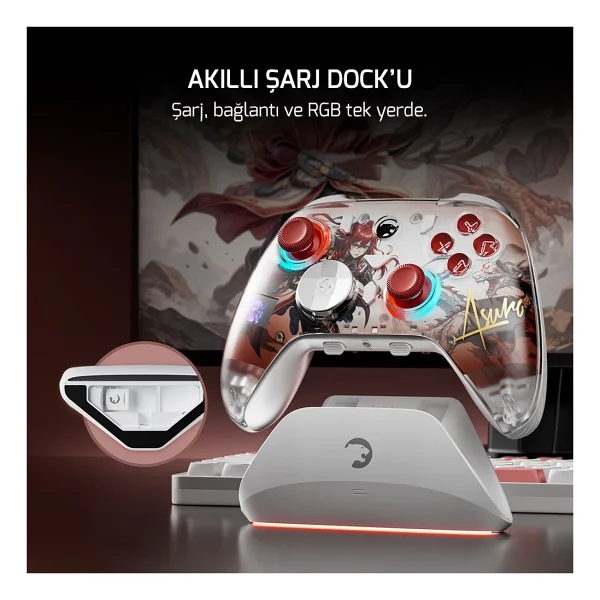 Gamepower Asura Kablolu/Kablosuz PC Oyun Kolu - Görsel 6