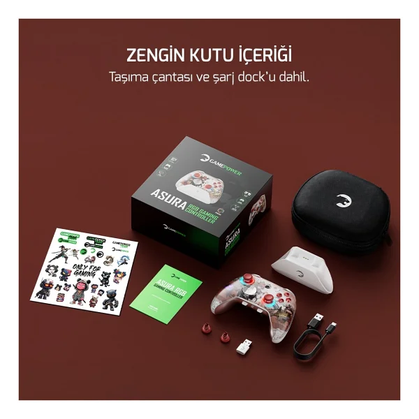 Gamepower Asura Kablolu/Kablosuz PC Oyun Kolu - Görsel 9