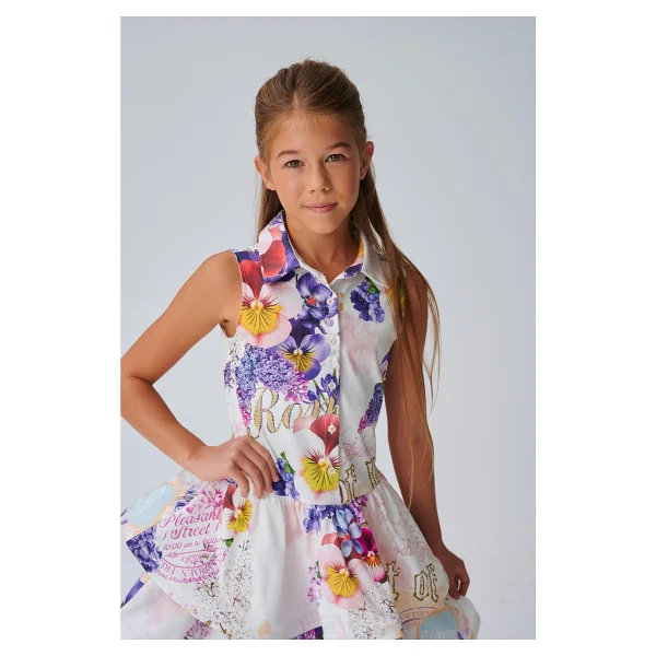 Lia Lea Bg Store Kız Çocuk Desenli Elbise - Görsel 6