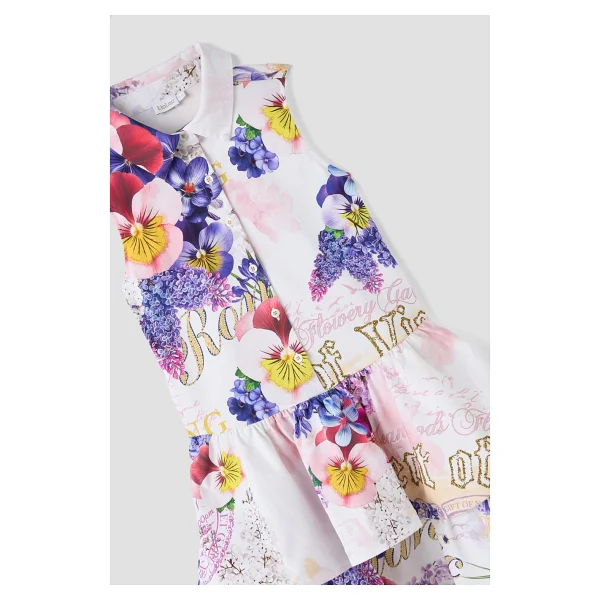 Lia Lea Bg Store Kız Çocuk Desenli Elbise - Görsel 8