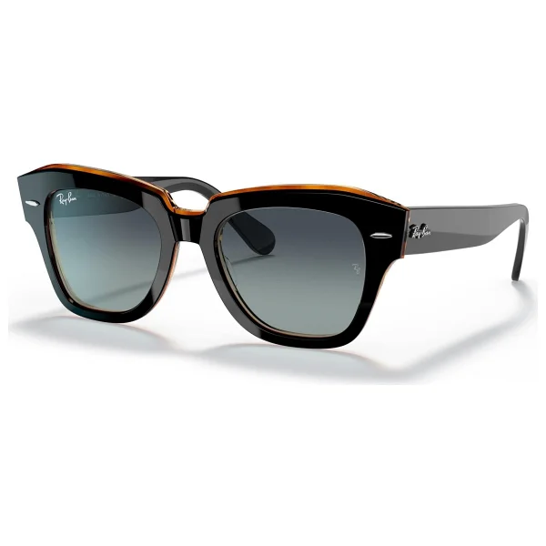 Ray-Ban State Street 2186 132241 Black/Brown-Grey/Blue Güneş Gözlüğü - Görsel 7