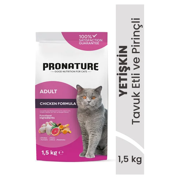 Pronature Tavuklu ve Pirinçli 1.5 kg Yetişkin Kedi Maması - Görsel 5