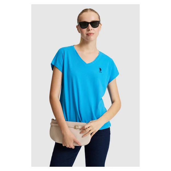 U.S. Polo Assn 50323541 Kısa Kollu V Yaka Kadın Tişört - Görsel 9