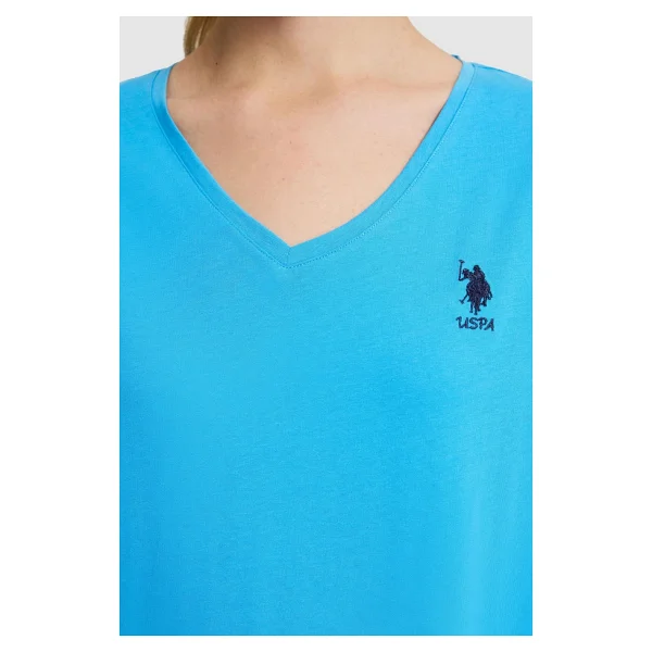 U.S. Polo Assn 50323541 Kısa Kollu V Yaka Kadın Tişört - Görsel 6