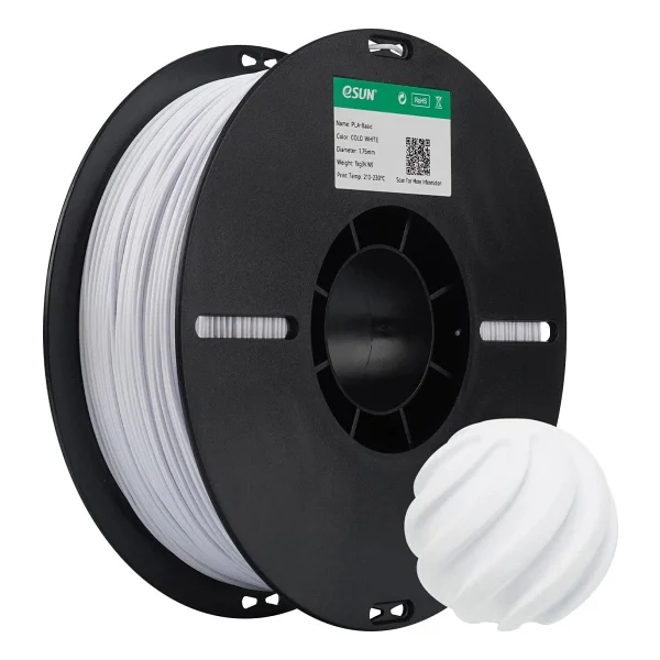 eSUN PLA Basic 1.75 mm 1 kg Soğuk Beyaz Filament - Görsel 4
