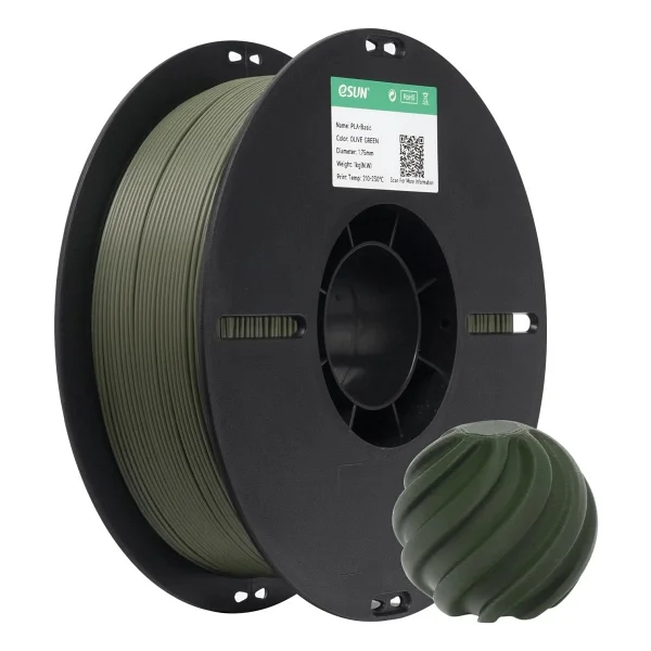 eSUN PLA Basic 1.75 mm 1 kg Zeytin Yeşili Filament - Görsel 4