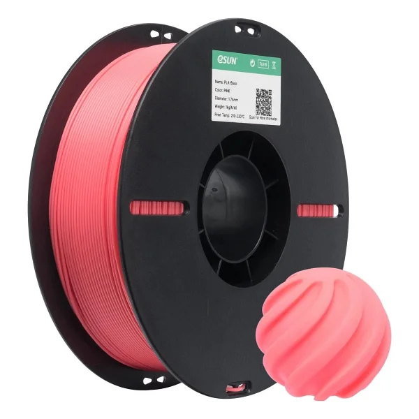 eSUN PLA Basic 1.75 mm 1 kg Pembe Filament - Görsel 4