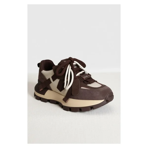 Lufian Yoko Kahverengi Kadın Sneaker - Görsel 7