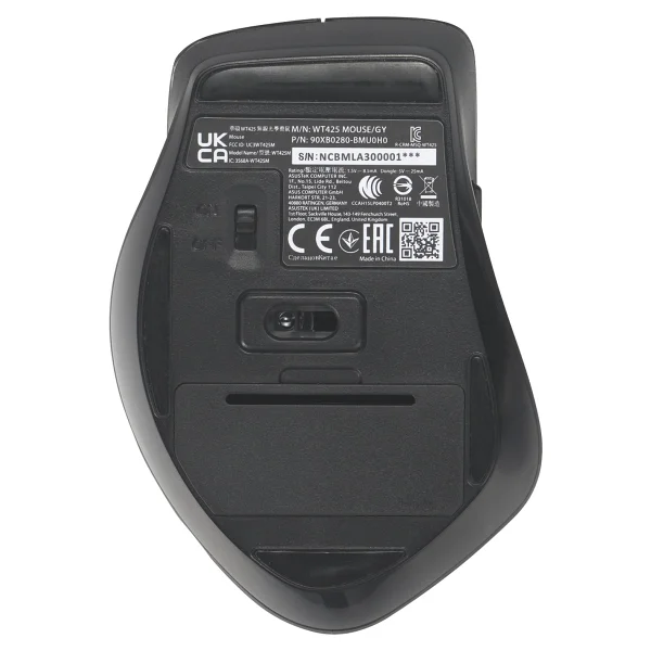 Asus WT425 Siyah-Gri Ergonomik Sessiz Optik Kablosuz Mouse - Görsel 3