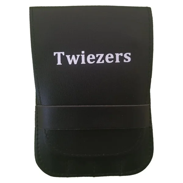Twiezers Deri Çantalı 4'lü Paslanmaz Çelik Cımbız Seti - Siyah/Siyah TWZSET4001 - Görsel 6