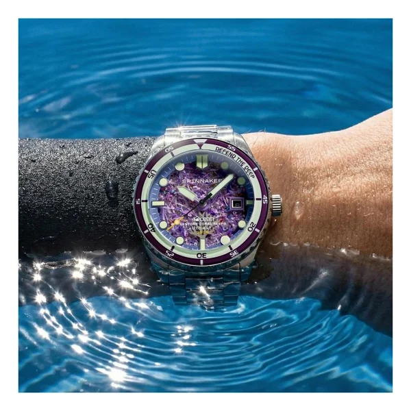 Spinnaker Hass 4 Ocean Limited Edition SP-5172-44 Mor Erkek Kol Saati - Görsel 4