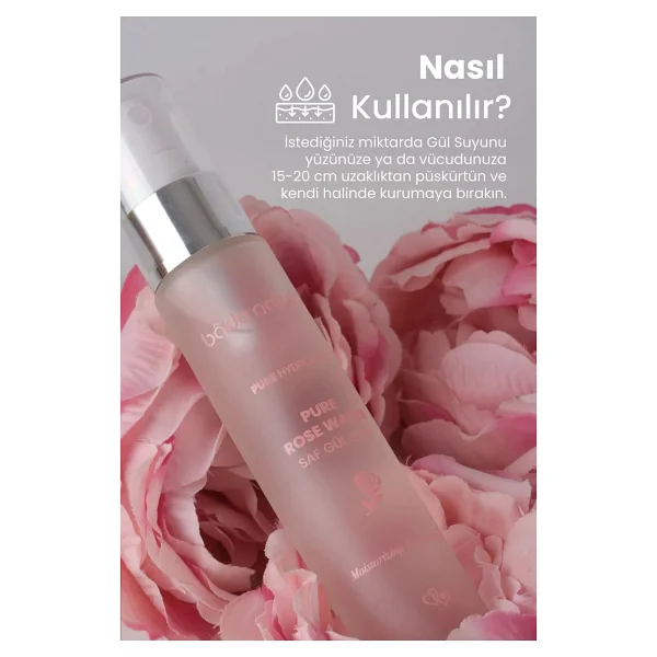 Bade Natural Saf ve Doğal Gül Suyu 100 ml - Görsel 8