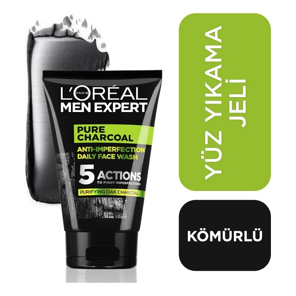 L'Oreal Paris Men Expert Pure Charcoal 100 ml Yüz Temizleme Jeli - Görsel 5