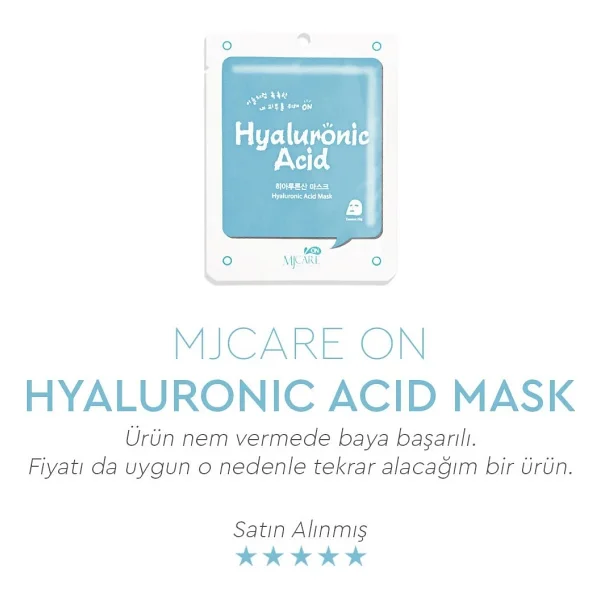 Mjcare On Hyaluronic Acid Mask 5'li Hyalüronik Asit Özlü Yüz Maskesi - Görsel 5