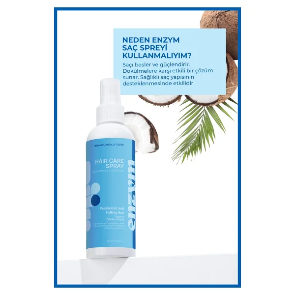 Enzym Cosmetics Zayıf ve Dökülen Saçlar için 200 ml Saç Spreyi - Görsel 8