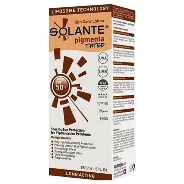 Solante Pigmenta Lekeli Ciltler için Renkli 150 ml 50 Faktör Güneş Losyonu - Görsel 7