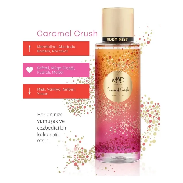 MAD Caramel Crush 250 ml Kadın Vücut Spreyi - Görsel 9