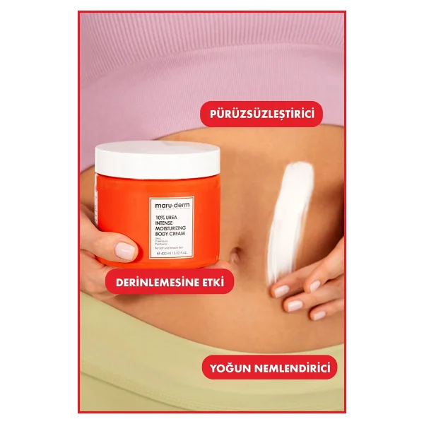 Maru.Derm %10 Urea Yoğun Nemlendirici Vücut Kremi 400 ml - Görsel 9