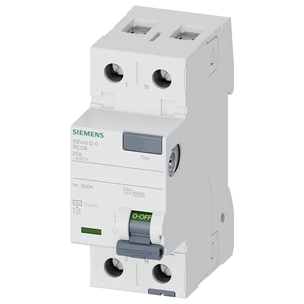 Siemens 5SV4612-0 2x25 A 230 V 300 mA AC Tipi Kaçak Akım Rölesi - Görsel 5