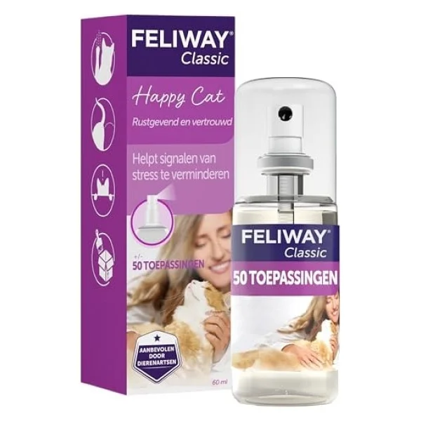 Feliway Classic 60 ml Kediler için Sakinleştirici Sprey - Görsel 6