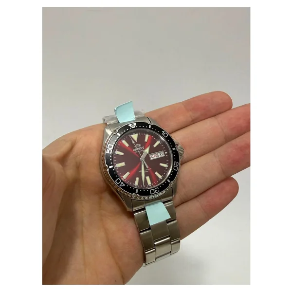 Orient Kamasu RA-AA0003R19B 41.8 mm Çelik Kordon Bordo Erkek Kol Saati - Görsel 3