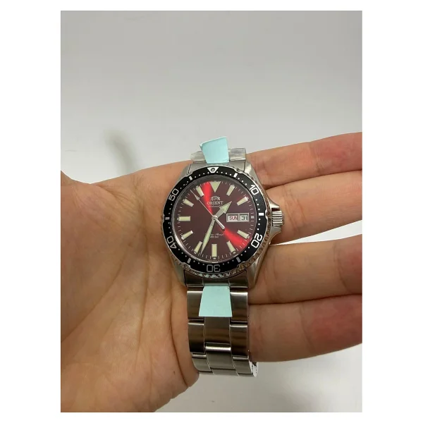 Orient Kamasu RA-AA0003R19B 41.8 mm Çelik Kordon Bordo Erkek Kol Saati - Görsel 4