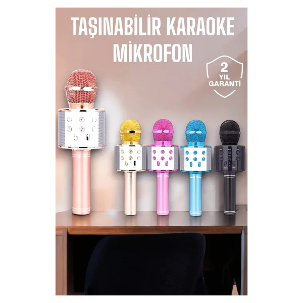 Taşınabilir Bluetooth Karaoke Mikrofon: Hafıza Kart Girişli, Etkileyici Performans - 1 - Görsel 6