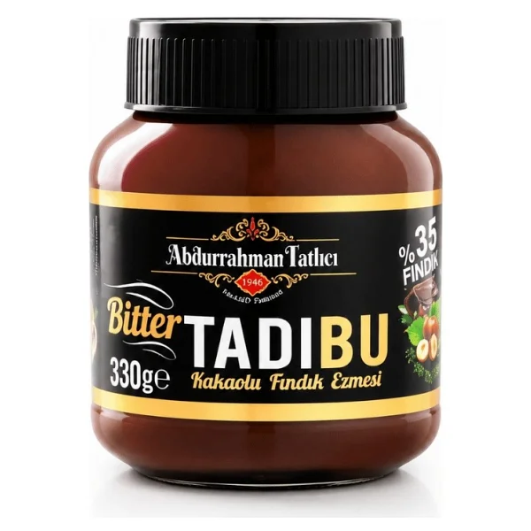 Abdurrahman Tatlıcı Tadıbu Bitter Kakaolu Fındık Ezmesi 330 gr - Görsel 4