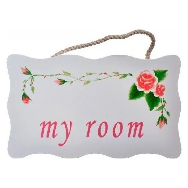 Decotown My Room Benim Odam Dekoratif Cicek Desenli Kapi Askisi - Görsel 4