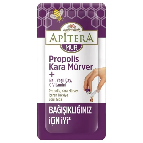 Balparmak Apitera Mur Doğal Bal, C Vitamini, Kara Mürver, Yeşil Çay Ve Propolis İçeren Takviye Edici 7'Li Saşe - Görsel 10